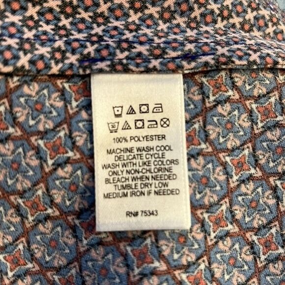 Artisan NY Dress Women Small Multicolor Tile Patchwork Swing Handkerchief Hippie - Picture 6 of 6